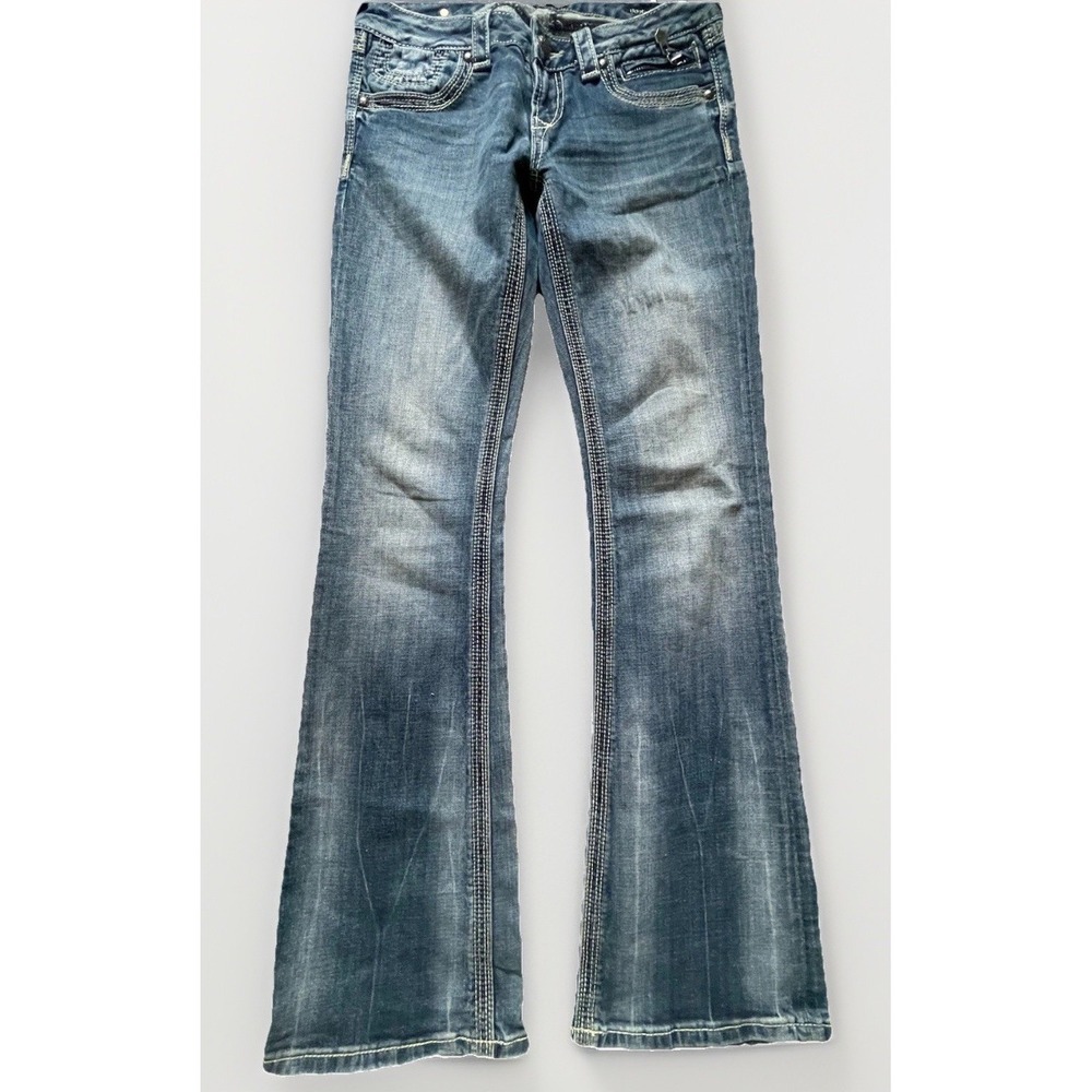 ReRock For Express Bootcut Jeans Women's 4 Stitched Pockets Y2K Rockabilly